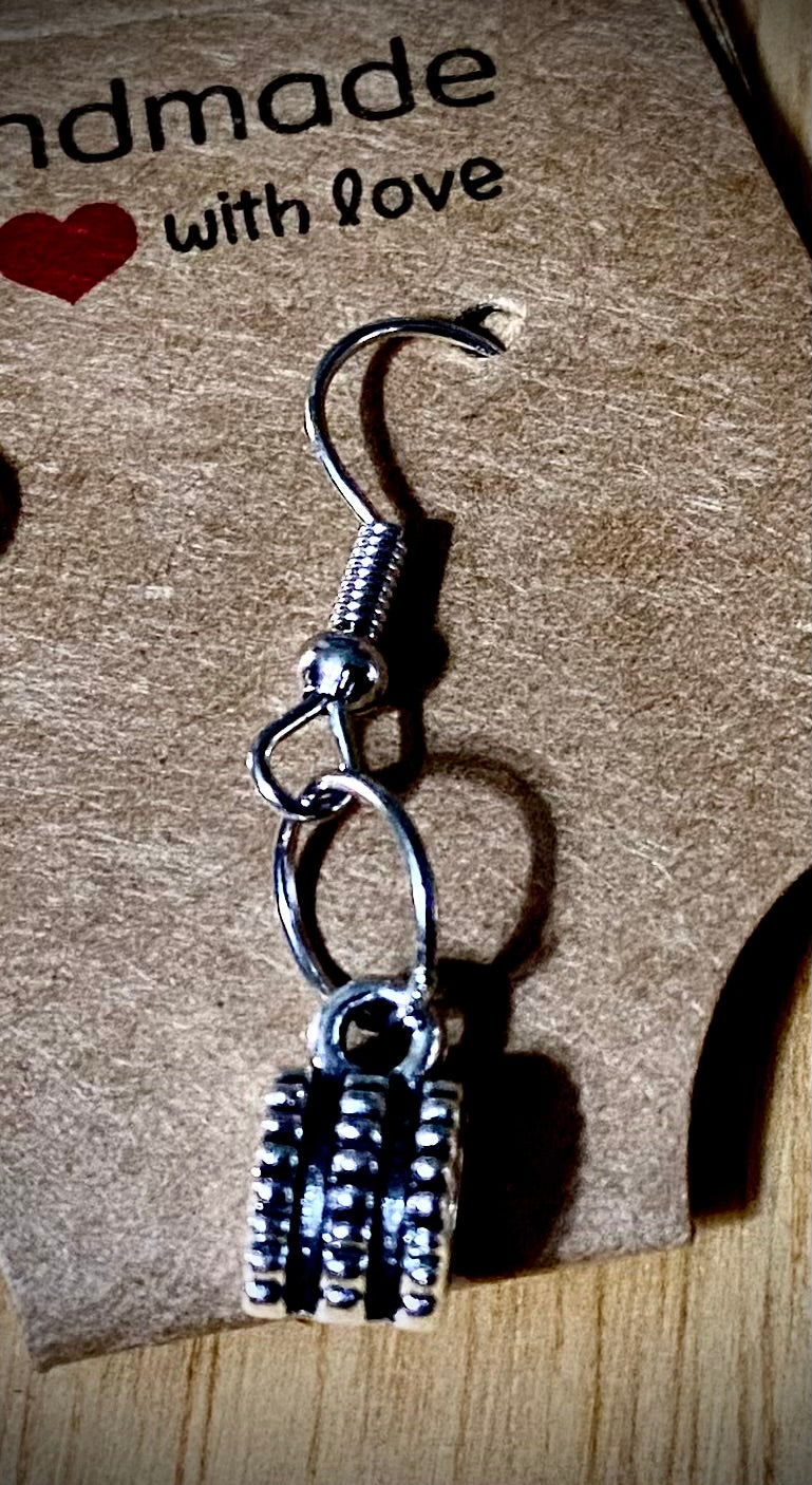 Round sterling silver earrings