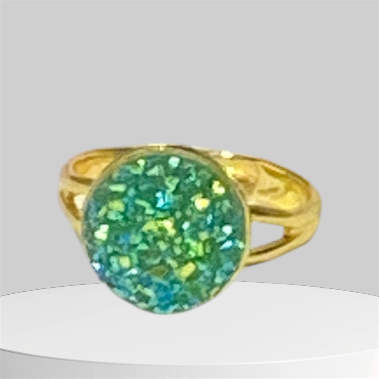Druzy crystal Rings