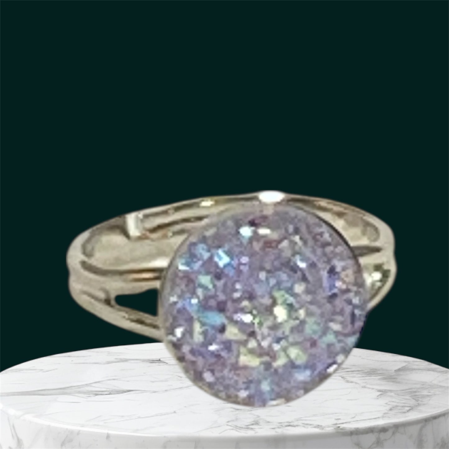 Druzy crystal Rings