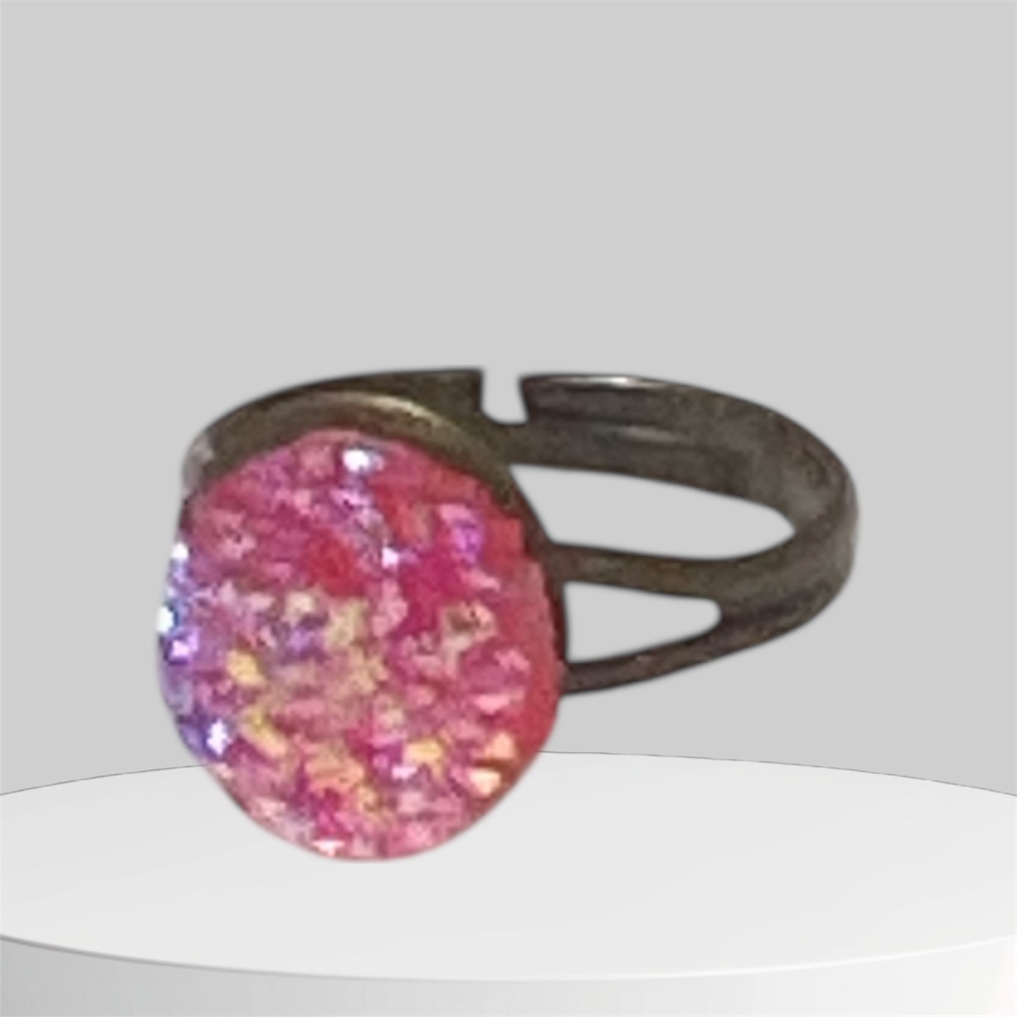 Druzy crystal Rings