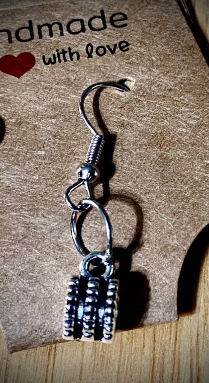 Round sterling silver earrings