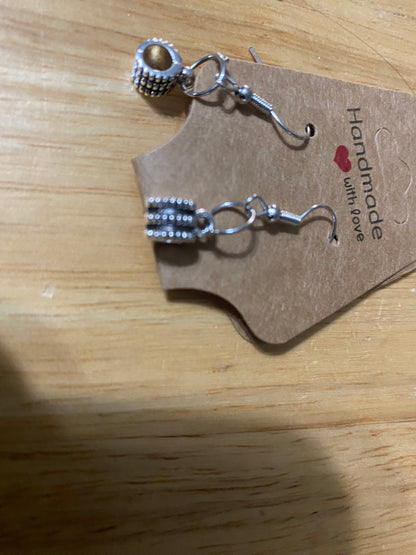 Round sterling silver earrings