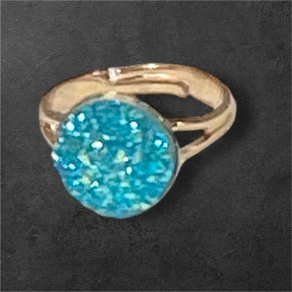 Druzy crystal Rings
