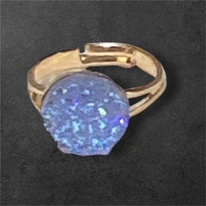 Druzy crystal Rings