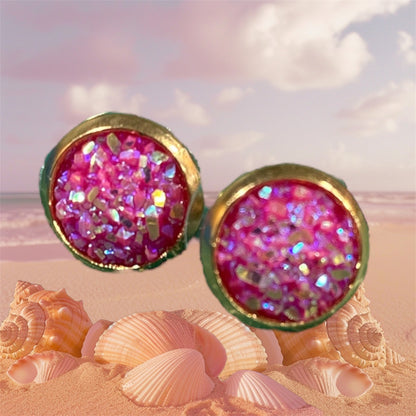Druzy crystal earrings