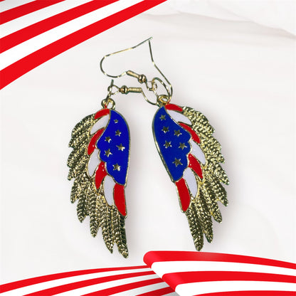 Patriotic wings earrings