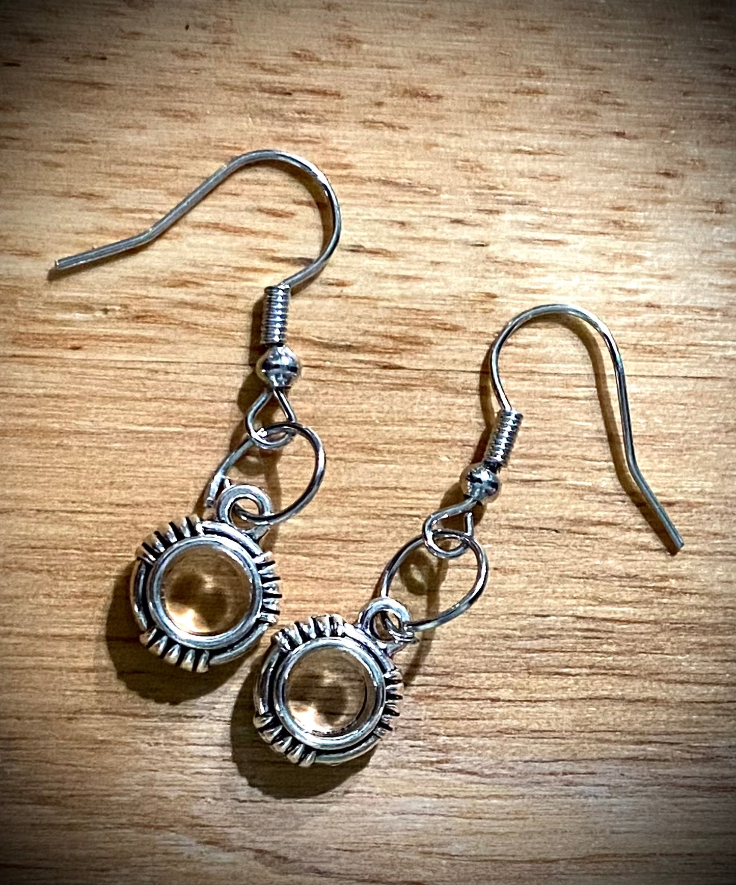 Round Sterling silver earrings
