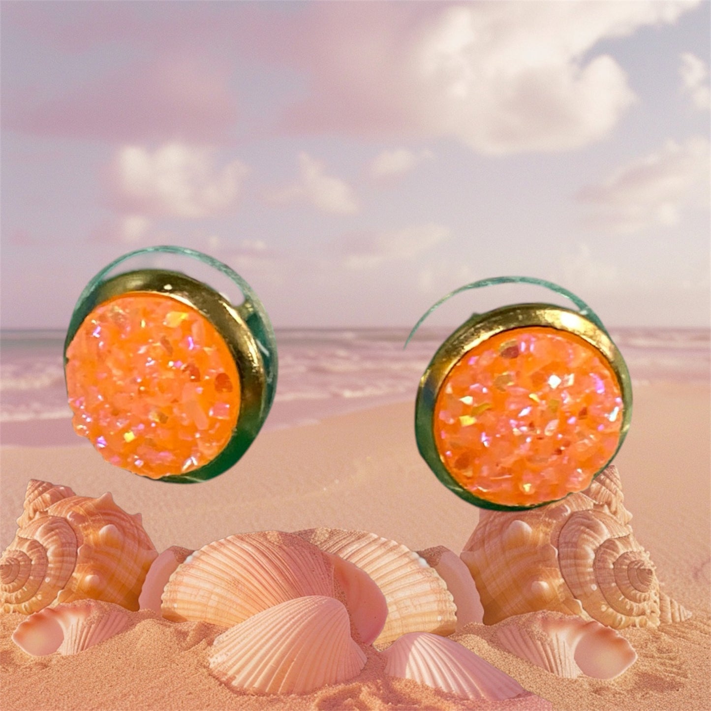 Druzy crystal earrings