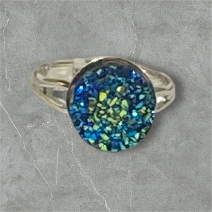 Druzy crystal Rings