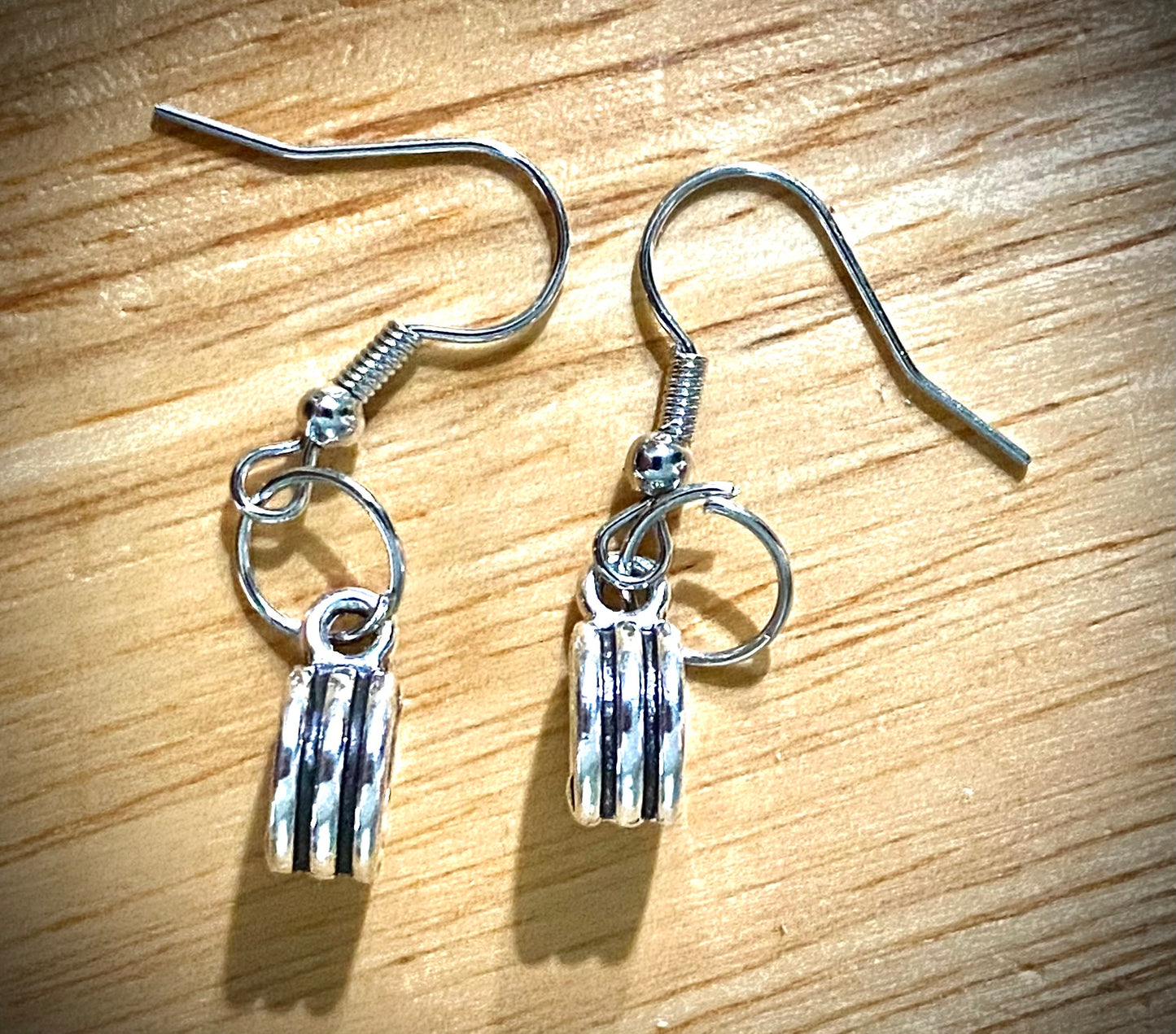 Round sterling silver earrings