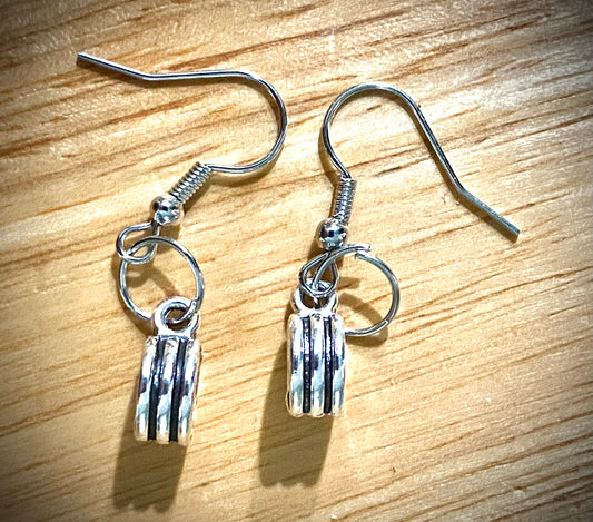 Round sterling silver earrings