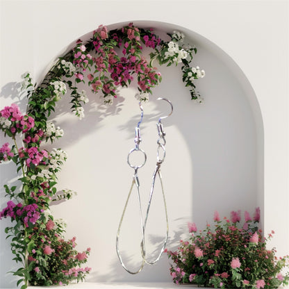 Teardrop hoop earrings