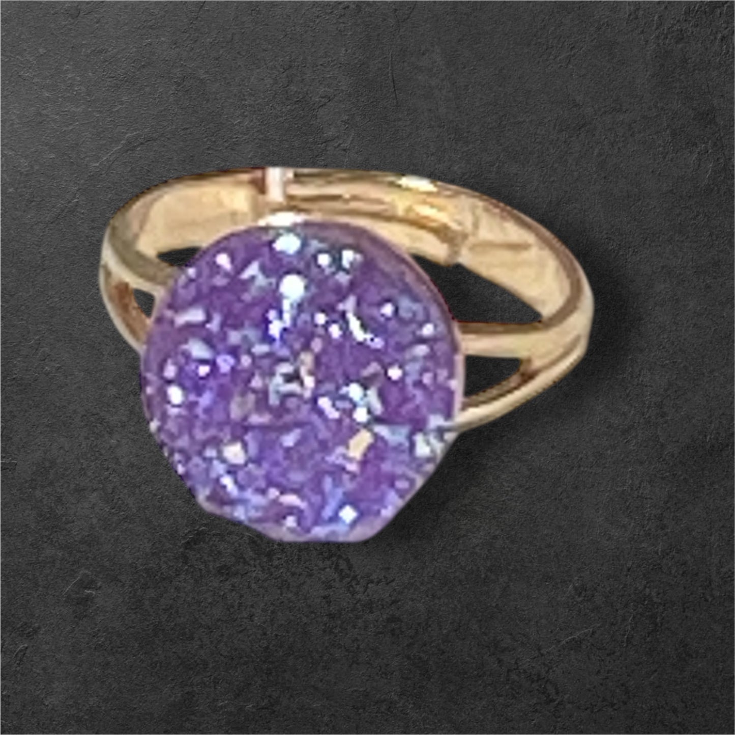Druzy crystal Rings