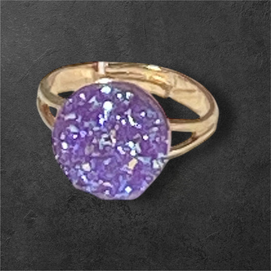 Druzy crystal Rings