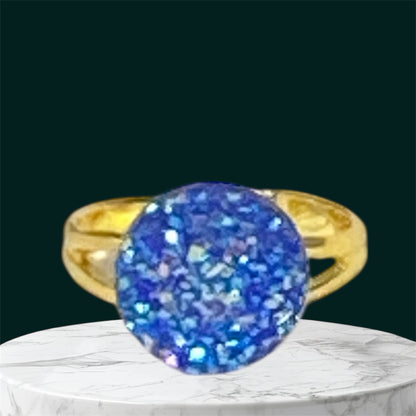 Druzy crystal Rings