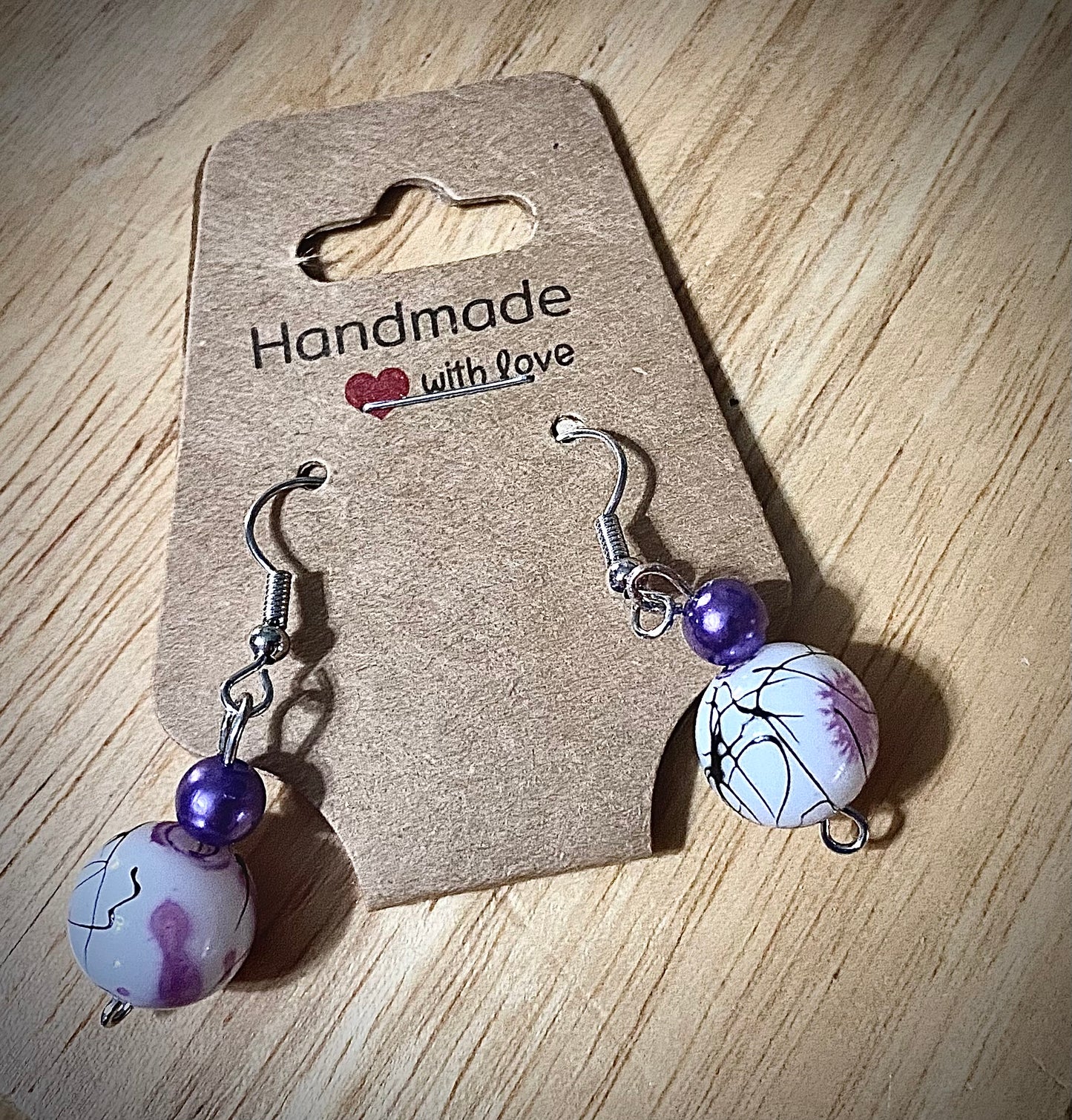 Purple earrings