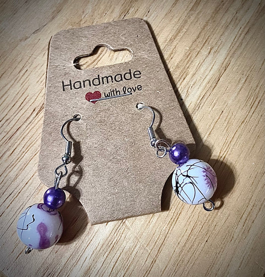 Purple earrings