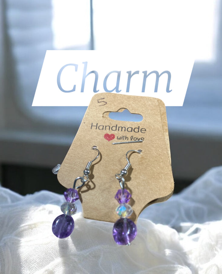 Beautiful purple earrings