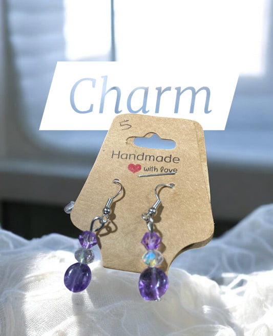 Beautiful purple earrings