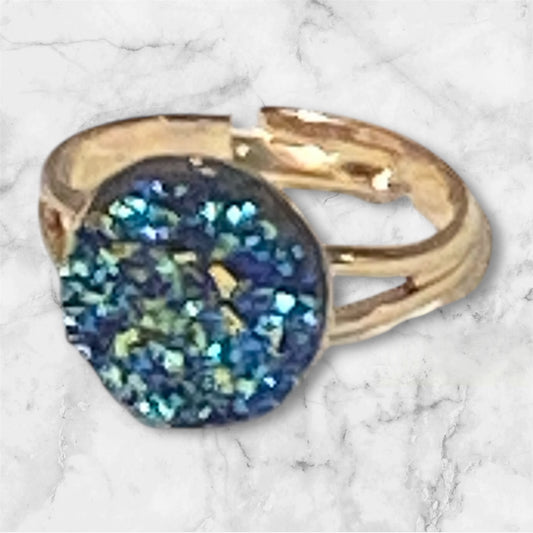 Druzy crystal Rings