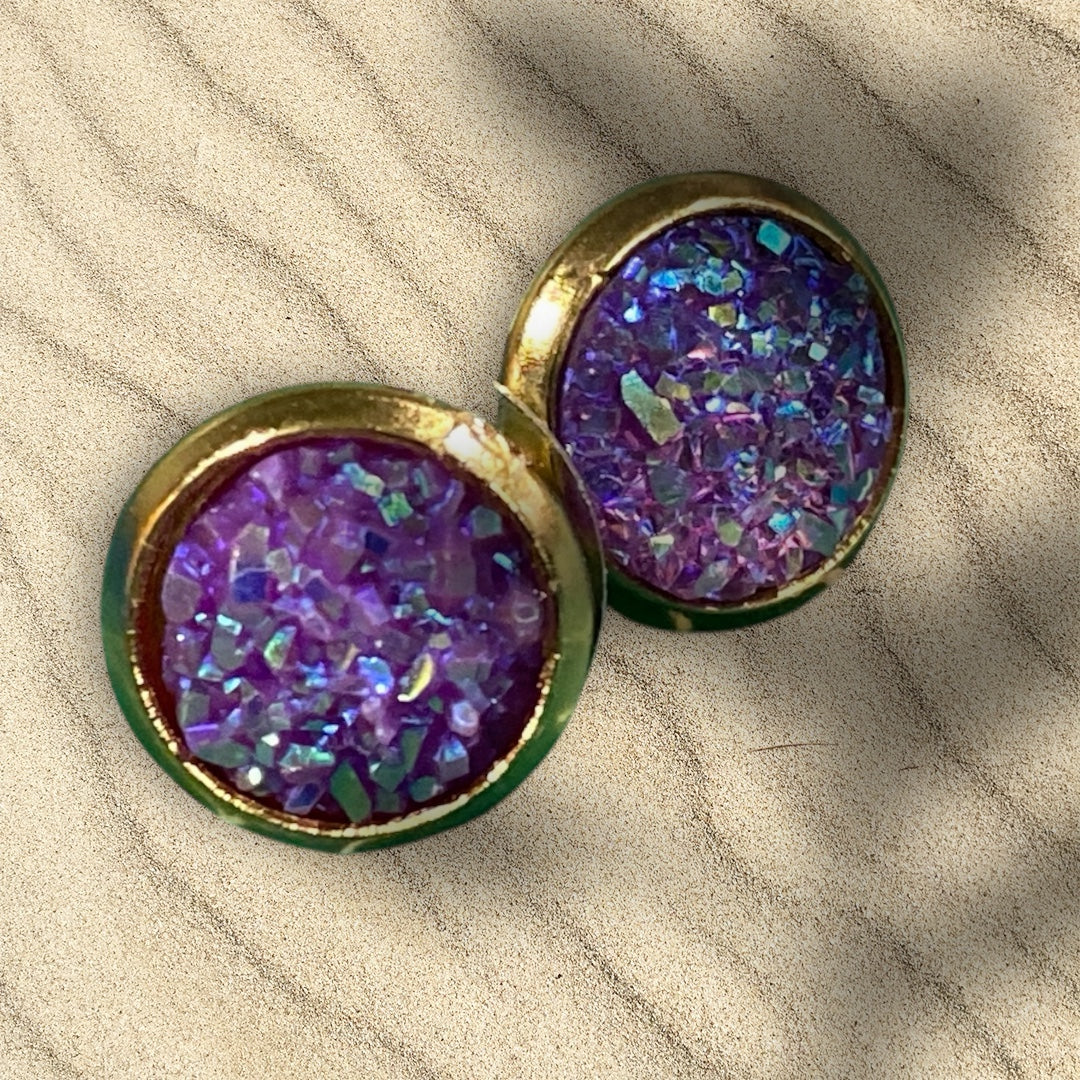 Druzy crystal earrings