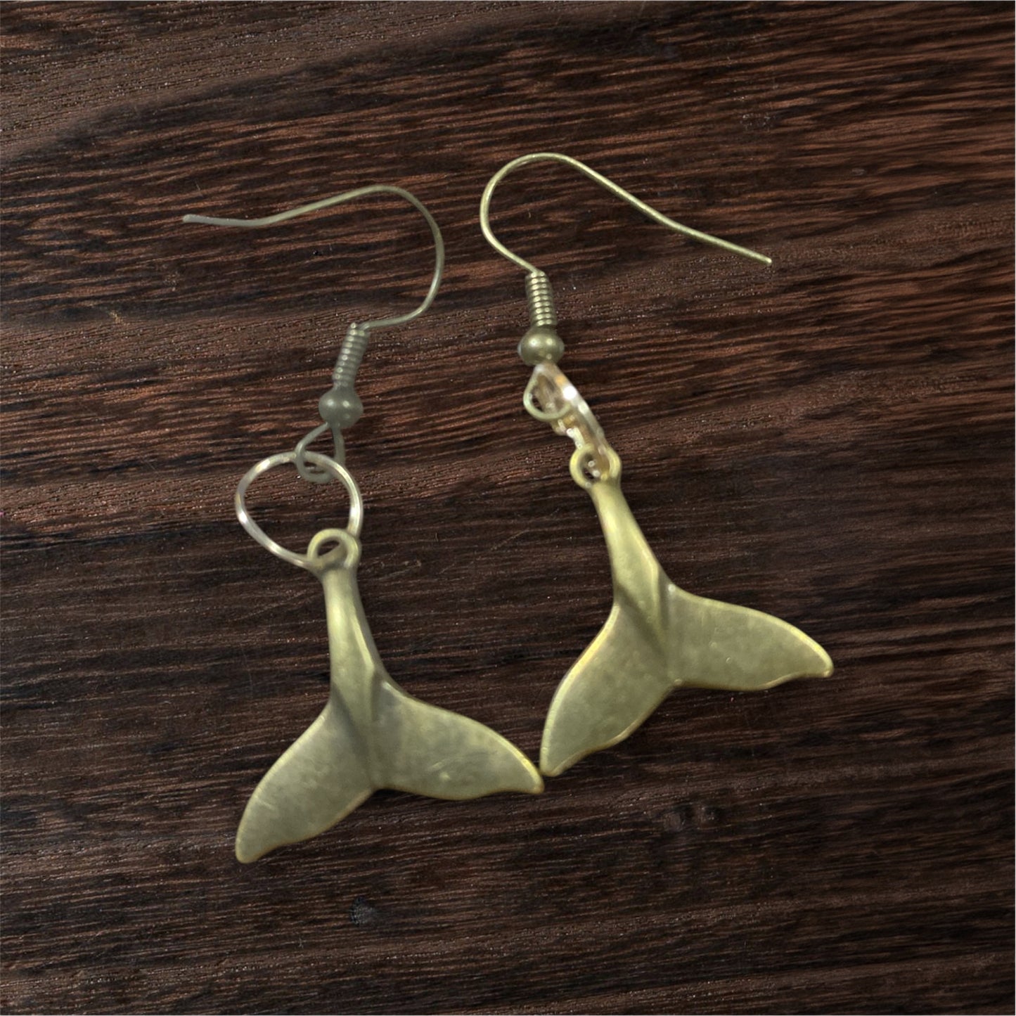 Whale tail earrings