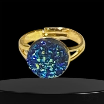 Druzy crystal Rings