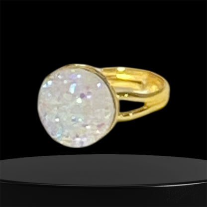 Druzy crystal Rings