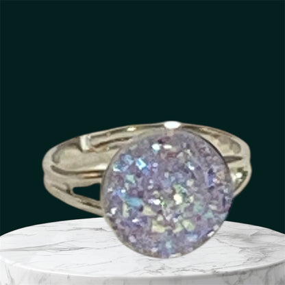 Druzy crystal Rings