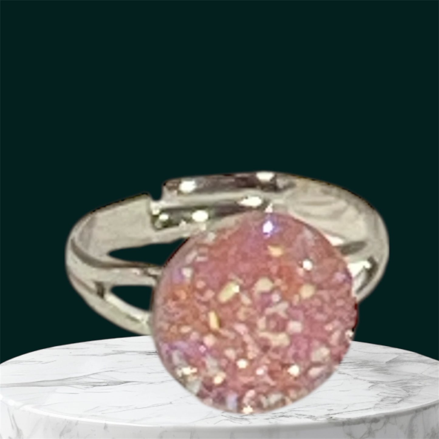 Druzy crystal Rings
