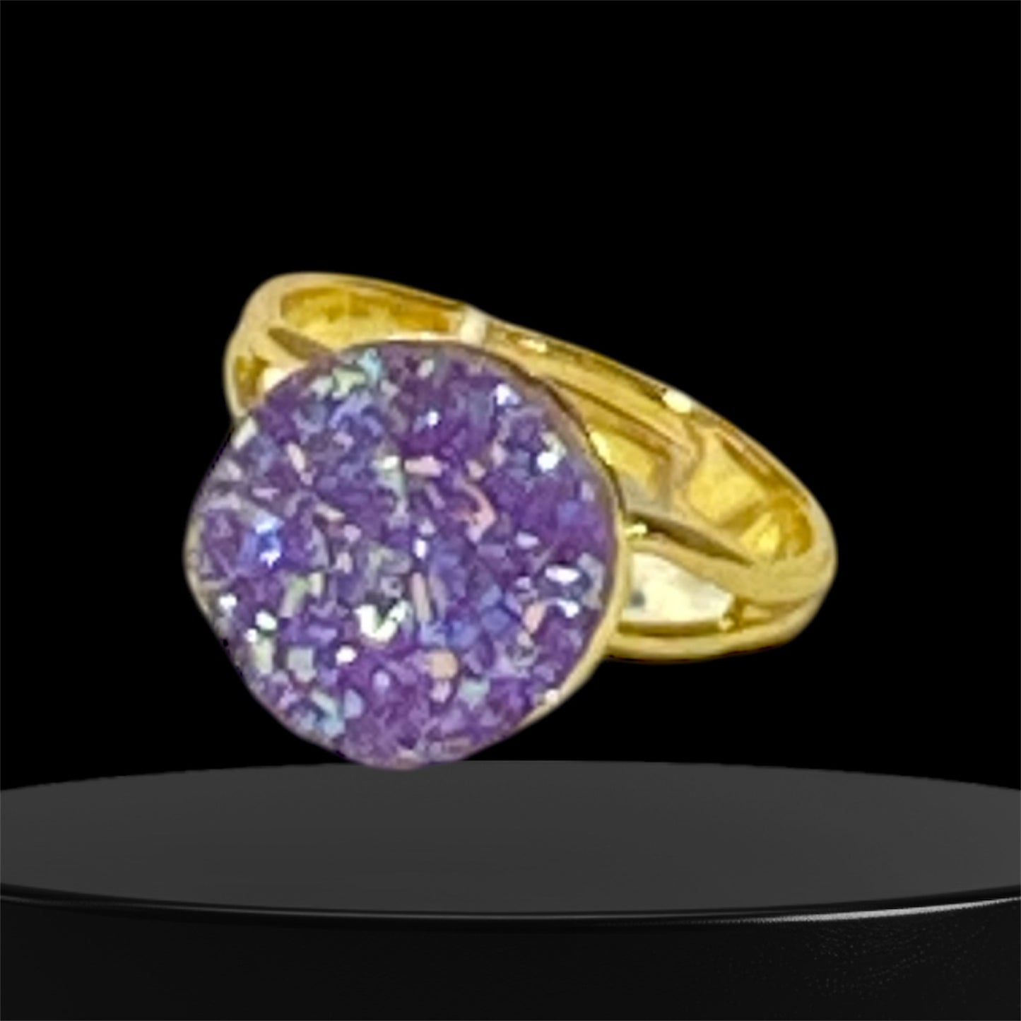 Druzy crystal Rings