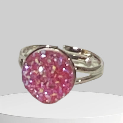Druzy crystal Rings